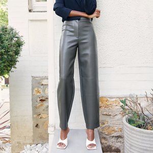 Aritzia Wilfred Bica Tapered Leather Pants